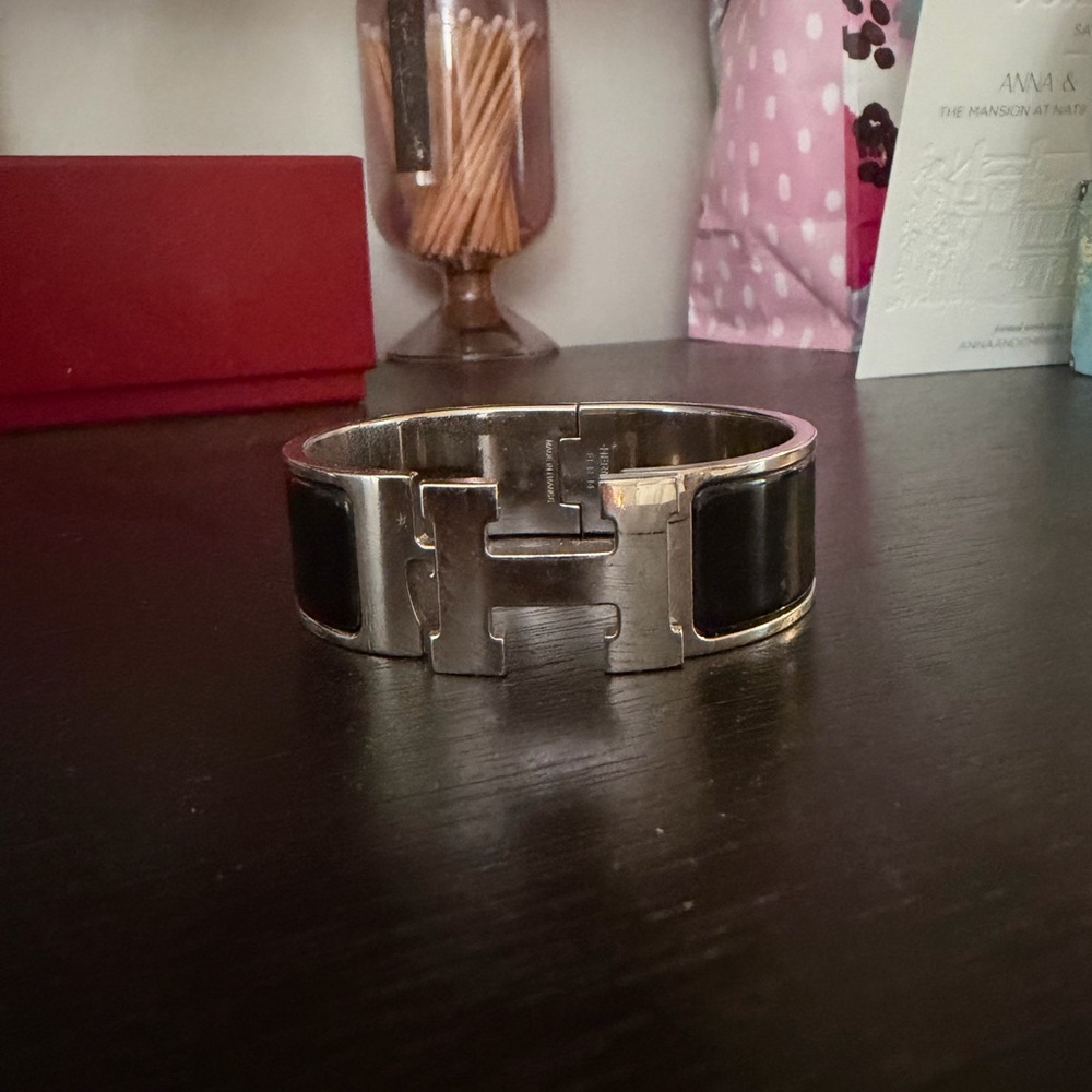 Hermes Black and Silver Bracelet - Picture 2 of 4